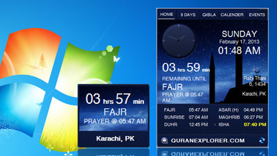 Prayers times Widget for vista & windows 7